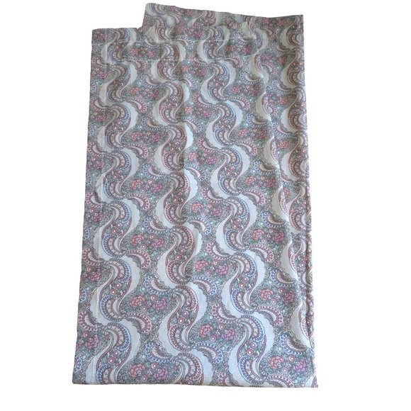 Vintage Louis Nichole Unlined Curtain Panel 1 Floral Pocket Rod New Old Stock - Picture 4 of 10